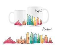 Purely Home Montreal Mug - Colourful Canada Skyline Souvenir Memento White Tea Coffee Gift Present Mug