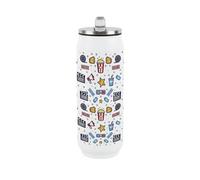 Purely Home Movies Themed Large Drinking Can Flask With Straw