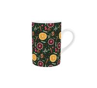 Purely Home Mulled Christmas Mug - Xmas Fruits & Spices Gift Mug Ceramic Tea/coffee Cup