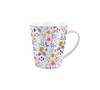 Purely Home Multi Flowers Small Latte Mug - Ceramic White Tea/coffee Present Gift