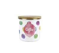 Purely Home Multicoloured Polka Dot Coffee Storage Canister - Vibrant and Colourful Kitchen or Housewarming Gift - Tea/Coffee/Sugar Jars