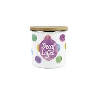Purely Home Multicoloured Polka Dot Decaf Coffee Storage Canister - Vibrant and Colourful Kitchen or Housewarming Gift - Tea/Coffee/Sugar Jars
