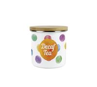 Purely Home Multicoloured Polka Dot Decaf Tea Storage Canister - Vibrant and Colourful Kitchen or Housewarming Gift - Tea/Coffee/Sugar Jars