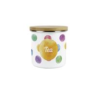 Purely Home Multicoloured Polka Dot Tea Storage Canister - Vibrant and Colourful Kitchen or Housewarming Gift - Tea/Coffee/Sugar Jars