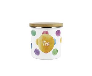 Purely Home Multicoloured Polka Dot Tea Storage Canister - Vibrant and Colourful Kitchen or Housewarming Gift - Tea/Coffee/Sugar Jars