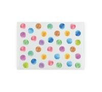 Purely Home Multicoloured Polka Dots Smooth Glass Worktop Saver - Small Chopping Board