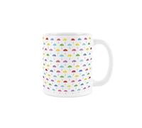 Purely Home Multicoloured Umbrellas Mug - Fun Colourful Rainy Day Accessories Themed Gift/Present - Tea/Coffee Hot Drinks Ceramic Cup