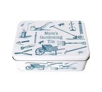 Purely Home Mums Gardening Tin - Rectangular Metal Vintage Garden Tool/Seed Storage Box Gifts for Mothers Day