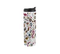 Purely Home Music Montage Travel Mug - Musical Instruments & Equipment Gift/Present for Music Fans - Reusable Stainless Steel Vacuum-Sealed Double-Walled Hot/Cold Drinks Flask 500ml (16 fl oz)