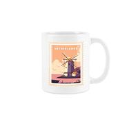 Purely Home Netherlands Mug - Travel Stamps Destination Holiday Amsterdam Mug Coffee/Tea Gift