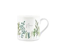 Purely Home Niece Ferns & Greenery Mug - Nieces Garden Themed Bone China Mug Gift - Tea/Coffee Hot Drinks Cup Present