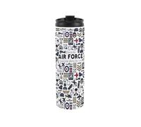 Purely Home Novelty Air Force Travel Flask - Armed Forces Reusable 500ml Stainless Steel Flask Mug Gift