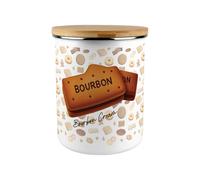 Purely Home Novelty Biscuit Tin Storage Canister - Extra Large Enamel Kitchen Storage Cookie Jar Gift - Bourbon Creams Design