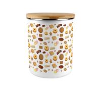 Purely Home Novelty Biscuit Tin Storage Canister - Extra Large Enamel Kitchen Storage Cookie Jar Gift - British Biscuits Design