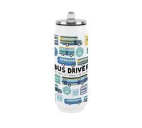 Purely Home Novelty Bus Driver Large Drinking Can Flask With Straw