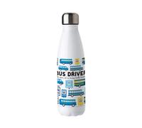 Purely Home Novelty Bus Driver Water Bottle - Stainless Steel Double Walled 500Ml Metal Hot/cold Drinks Bottle Outdoor Gifts