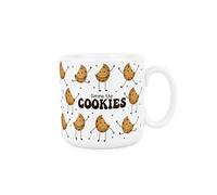 Purely Home Novelty Chocolate Chip Cookie Mug - Gimme the Cookies Fun Mug Gifts - Tea/Coffee Ceramic White Cup Novelty Present