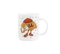 Purely Home Novelty Croissant Mug - Retro Breakfast Pastries Diner Style Decor Funny Gift - Cartoon Bone China Tea/Coffee Cup Present for Food Lovers