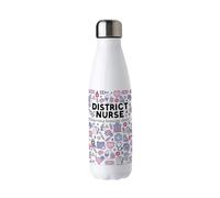 Purely Home Novelty District Nurse Water Bottle - Double Walled Stainless Steel 500ml Hot/Cold Drinks Bottle Gift