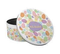 Purely Home Novelty Easter Cake Tin - Egg-Cellent Easter Egg Gifts - Large Round Metal Kitchen Storage Container 23 X 10Cm