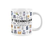 Purely Home Novelty It Technician Mug - Extra Large Jumbo Humourous Trades Gifts For Computer Support Staff - Ceramic Large Tea/coffee Cup