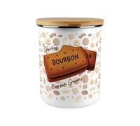 Purely Home Novelty Personalised Biscuit Tin - Extra Large Enamel Kitchen Storage Cookie Jar Gift - Bourbon Cream