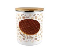 Purely Home Novelty Personalised Biscuit Tin - Extra Large Enamel Kitchen Storage Cookie Jar Gift - Chocolate Digestive
