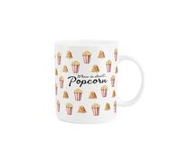 Purely Home Novelty Popcorn Mug - When in Doubt Food Gift/Present - Tea/Coffee Bone China Cup Drinkware for Foodies
