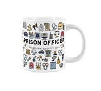 Purely Home Novelty Prison Officer Mug - Extra Large Jumbo Humourous Trades Gifts For Prison Officer - Ceramic Large Tea/coffee Cup