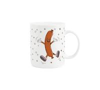 Purely Home Novelty Sausage Mug - Retro Breakfast Diner Style Decor Funny Gift - Cartoon Bone China Tea/Coffee Cup Present for Food Lovers