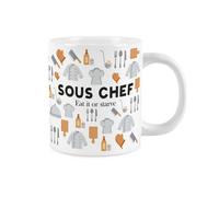 Purely Home Novelty Sous Chef Mug - Extra Large Jumbo Humourous Trades Gifts For Chefs & Cooks - Ceramic Large Tea/coffee Cup