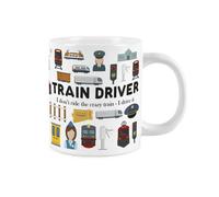 Purely Home Novelty Train Driver Mug - Extra Large Jumbo Humourous Trades Gifts For Railway Workers - Ceramic Large Tea/coffee Cup
