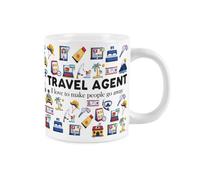 Purely Home Novelty Travel Agent Mug - Extra Large Jumbo Humourous Trades Gifts For Holiday Planners - Ceramic Large Tea/coffee Cup