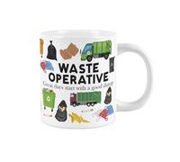 Purely Home Novelty Waste Operative Mug - Extra Large Jumbo Humourous Trades Gifts for Bin Men - Ceramic Large Tea/Coffee Cup