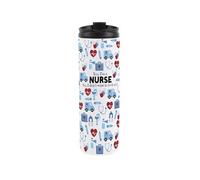 Purely Home Nurse Travel Mug - Novelty Trades Gift Stainless Steel Vacuum-Sealed Double-Walled Hot/cold Drinks Travel Flask