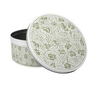 Purely Home Oak Leaves & Berries Cake Tin - Green Kitchenware Gifts - Large Round Metal Kitchen Storage Container 23 x 10cm