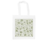 Purely Home Oak Leaves & Berries Tote Bag - Green Patterned Reusable Double-Sided Shopping Bag Gift