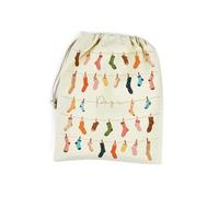 Purely Home Odd Socks Peg Bag - Fabric Drawstring Peg Storage Bag for Laundry, 30x24cm