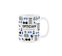 Purely Home Optician Mug - Humourous Trades Funny Novelty Gift - Tea/Coffee Hot Drinks White Ceramic Cup Present for Eye Specialists/Eye Doctor