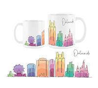 Purely Home Orlando Mug - Colourful USA Skyline Souvenir Memento White Tea Coffee Gift Present Mug