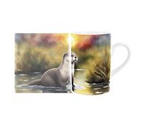 Purely Home Otter British Wildlife Mug - Countryside Animals/Birds Artwork - Tea Coffee Hot Drinks Ceramic Mug Gift/Present