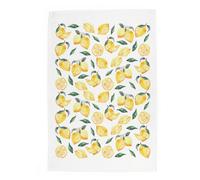 Purely Home Painted Lemons Tea Towel - Panama Cotton Citrus Fruits Vibrant Kitchen Gift