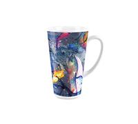 Purely Home Painted Whales Tall Latte Mug - Ceramic White Tea/Coffee Present Gift