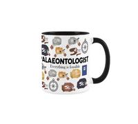 Purely Home Paleontologist Mug - Humourous Dinosaur Fossils Trades Funny Novelty Gift - Tea/coffee Hot Drinks Black Ceramic Cup Present