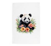 Purely Home Panda Bear Tea Towel - Panama Cotton Dish Cloth Kitchen Gift For Animal Lovers