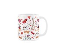 Purely Home Paris Mug - Eiffel Tower & Croissants White Coffee/Tea Gift 11oz