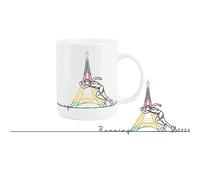 Purely Home Paris Running Mug - Sports Competition Race Commemorative Gift/Present - Tea Coffee Bone China Mug for Sports Fans