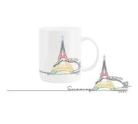 Purely Home Paris Swimming Mug - Sports Competition Commemorative Gift/Present - Tea Coffee Bone China Mug for Sports Fans