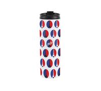 Purely Home Paris Travel Mug - Red White Blue Eiffel Tower Emblem - Reusable Stainless Steel Vacuum-Sealed Double-Walled Hot/cold Drinks Flask