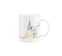 Purely Home Paris Weightlifting Mug - Sports Competition Commemorative Gift/Present - Tea Coffee Bone China Mug for Sports Fans